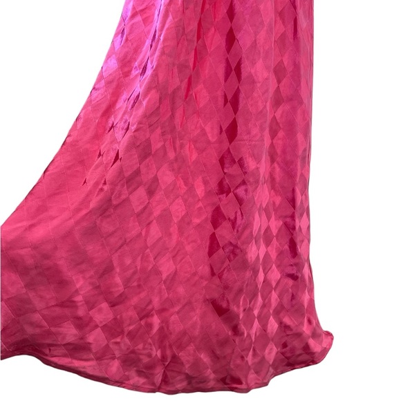 Jen’s Pirate Booty Hot Pink Wavecrest Check Jacquard Maxi‎ Dress Medium - Picture 7 of 8